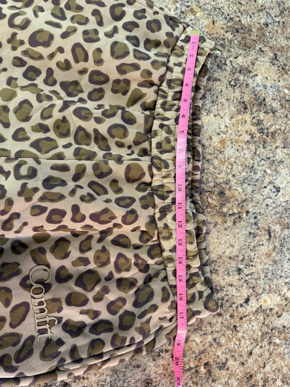 Comfrt Signature Leopard Print Fleece Lounge Pants XL - Picture 5 of 6